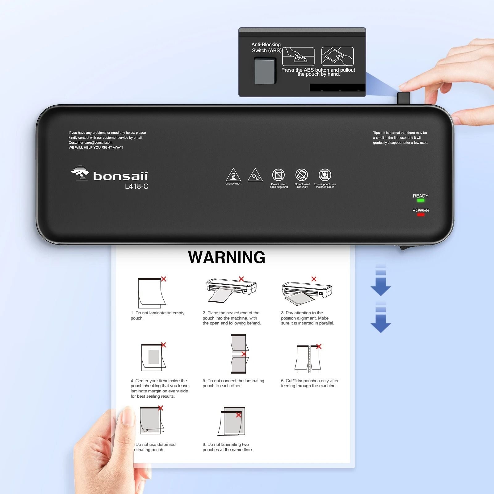 Bonsaii 9 Inch Thermal Laminator With Never Jam Technology 5
