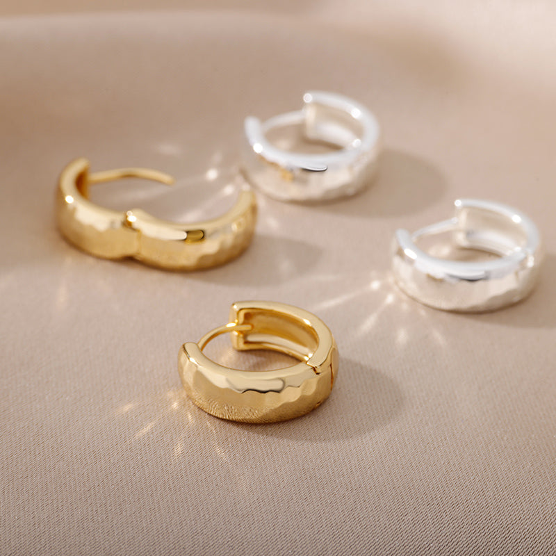 Trendy Hoop Earrings for Women,Stainless Steel Gold &Silver Small Hoops,Hypoallergenic Piercing Jewelry,Minimalist studs
