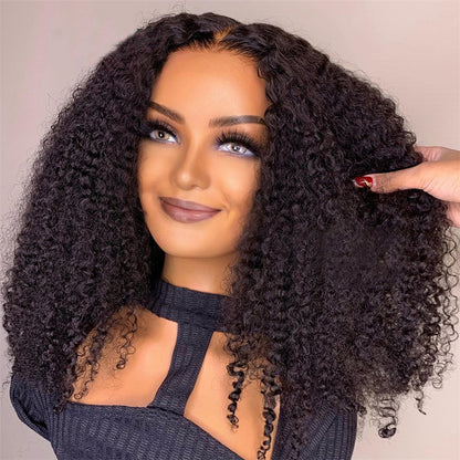 Glueless Lace Front Human Hair Wig, HD Transparent 6x4 Bleached Knots Pre Cut Wig, Ready to Wear Wig for Women