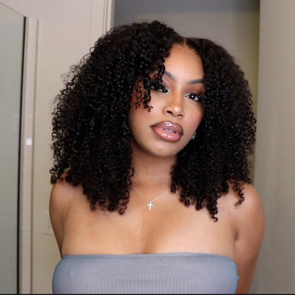 Glueless Lace Front Human Hair Wig, HD Transparent 6x4 Bleached Knots Pre Cut Wig, Ready to Wear Wig for Women