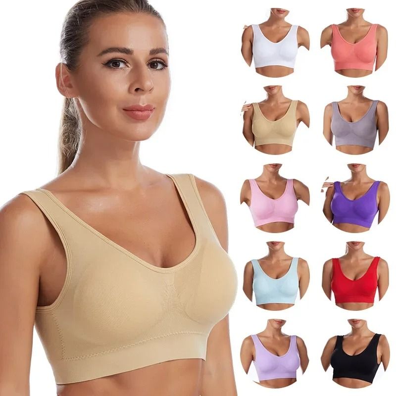 Womens Seamless Push Up Sports Bra with Padded Support for Gym Yoga and Fitness in Multiple Sizes
