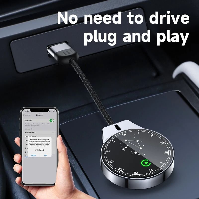 Wireless Carplay Android Auto Adapter With 5G WiFi For IPhone And Android 1