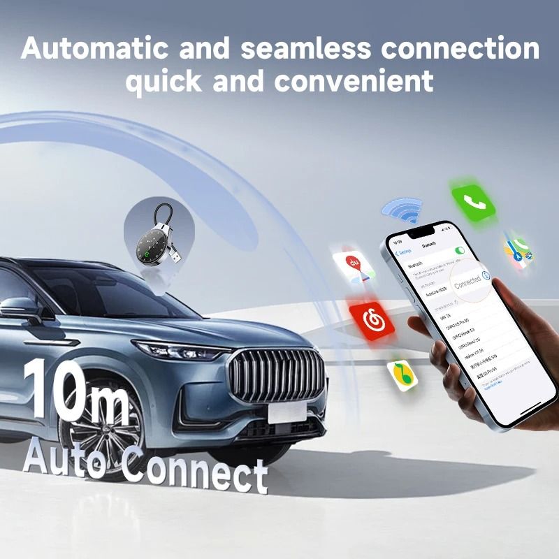 Wireless Carplay Android Auto Adapter With 5G WiFi For IPhone And Android 3
