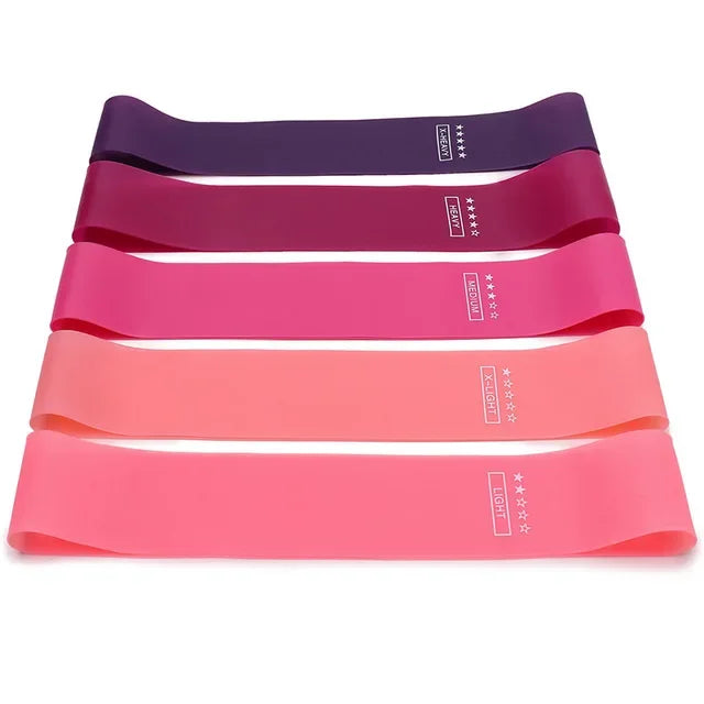 Portable Fitness Resistance Bands Set – 5-Level Rubber Elastic Gym Bands for Yoga, Pilates, CrossFit & Strength Training