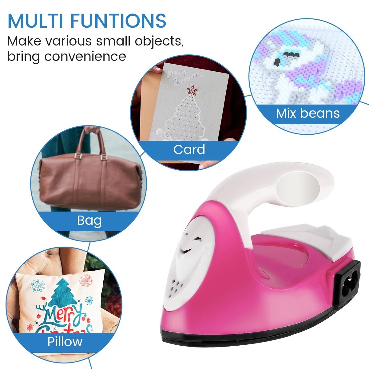 Mini Portable Electric Iron With Heat Insulation Pad For Clothes And Crafts Travel Use 2