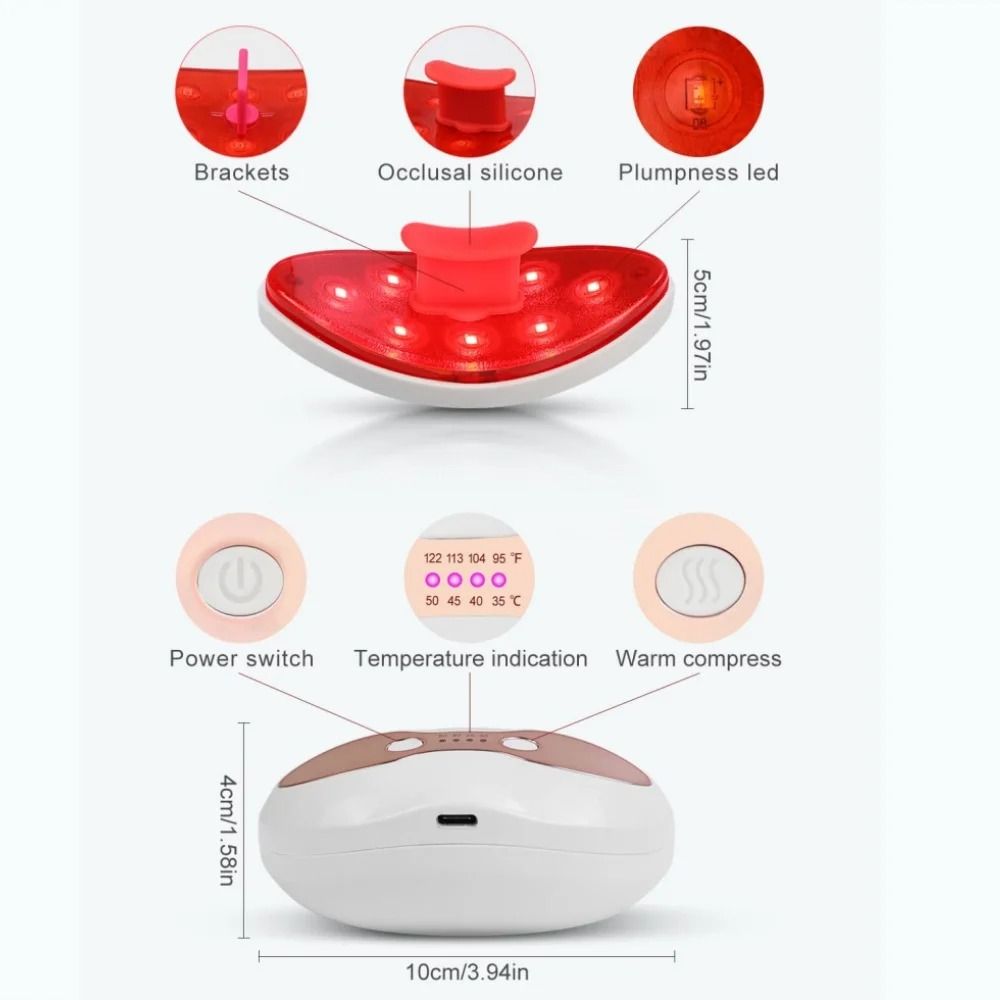 LED Light Lip Plumper And Eye Care Tool With Heating Function 3