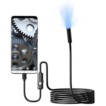 7.0MM TYPE-C Endoscope Camera – IP67 Waterproof, 6 Adjustable LEDs, USB Android Flexible Inspection Borescope for Phone