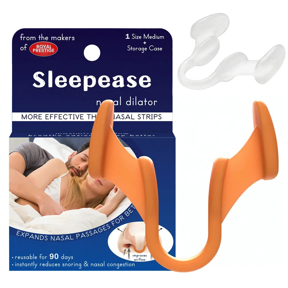 Anti Snoring Silicone Nose Clip, Nasal Dilator Stop Snore Aid for Easy Breathing, Rhinitis Relief, Sleep Apnea & Snoring