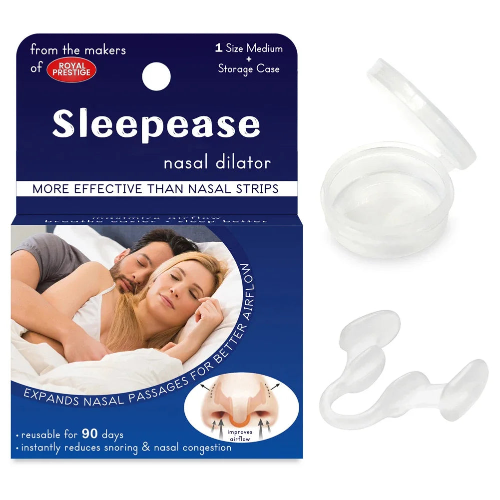 Anti Snoring Silicone Nose Clip, Nasal Dilator Stop Snore Aid for Easy Breathing, Rhinitis Relief, Sleep Apnea & Snoring