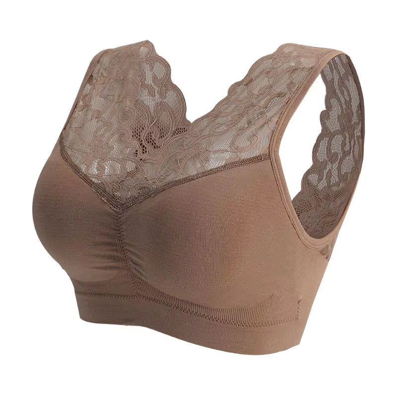 LuxeLace Seamless Wireless Lace Bra With PushUp Support 4