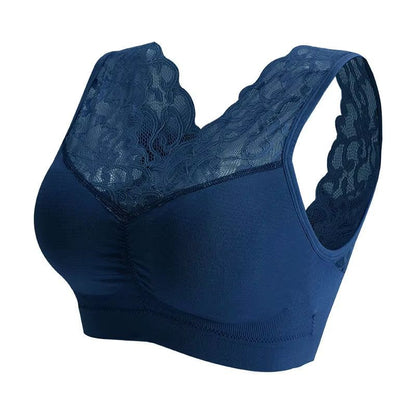 LuxeLace Seamless Wireless Lace Bra With PushUp Support 6