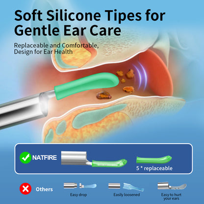 Dropshipping Ear Cleaner with Camera, Wireless Otoscope Earpick with USB C Charging, Mini Endoscope Wax Removal Tool