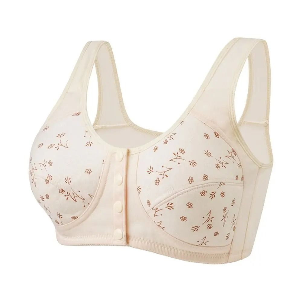 Comfortable Front Closure Cotton Bras For Older Women With Breathable No Wire Support And Plus Size 8