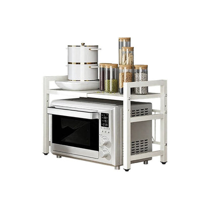 Expandable Microwave Shelf Organizer For Countertops With Rust Proof Metal Frame And Tableware Stor 7
