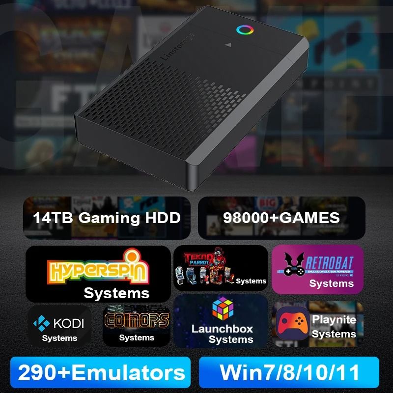 14TB External Gaming Hard Drive With Preloaded Retro Game Console For PS5 PS4 PS3 Switch And PC 1