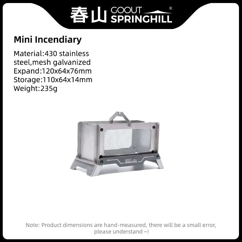 Springhill Foldable Mini Wood Stove  Incense Burner For Outdoor And Indoor Use 7