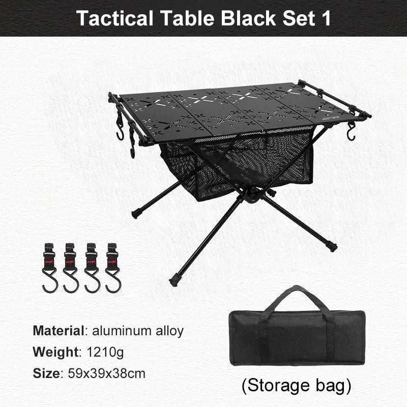 Folding Aluminum Camping Table With Storage Mesh Bag For Outdoor Picnic BBQ And Hiking 6