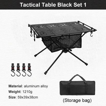 Folding Aluminum Camping Table With Storage Mesh Bag For Outdoor Picnic BBQ And Hiking 6