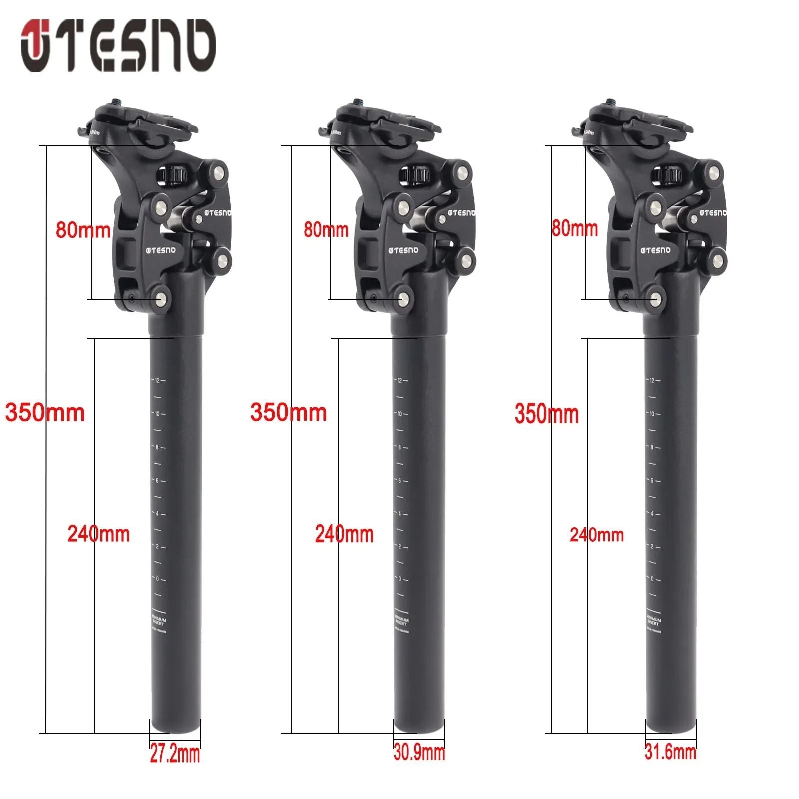 MTB Bicycle Shock Absorber Seatpost With Manual Suspension For 272 309 316mm Dropper Seat Tubes 4