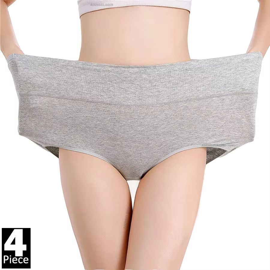 ComfyFit 4-Pack High Waist Cotton Shaping Briefs for Women