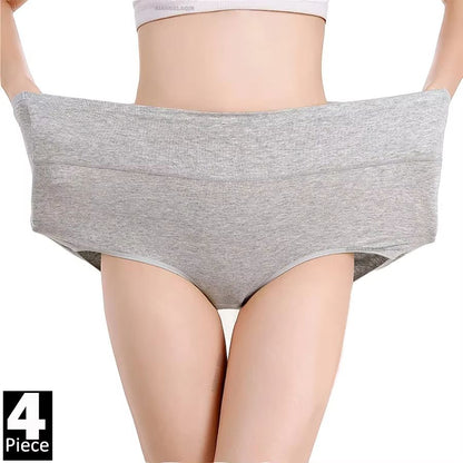 ComfyFit 4-Pack High Waist Cotton Shaping Briefs for Women