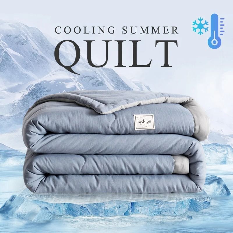 Lightweight Japanese Style Summer Quilt with Washable Cotton Polyester Blend for Skin Friendly Comfort