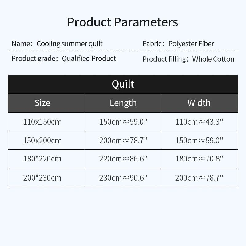 Lightweight Japanese Style Summer Quilt With Washable Cotton Polyester Blend For Skin Friendly Comf 5