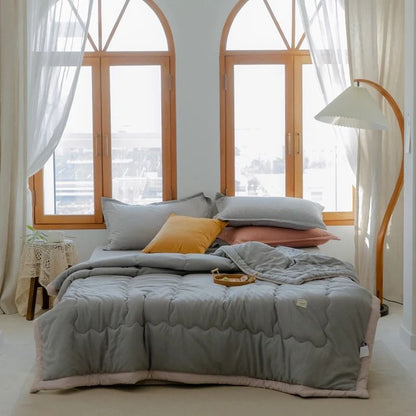 Lightweight Japanese Style Summer Quilt With Washable Cotton Polyester Blend For Skin Friendly Comf 6