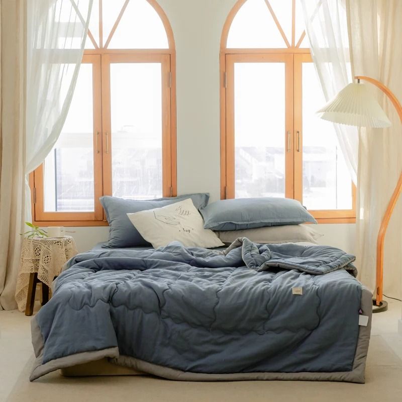 Lightweight Japanese Style Summer Quilt With Washable Cotton Polyester Blend For Skin Friendly Comf 10