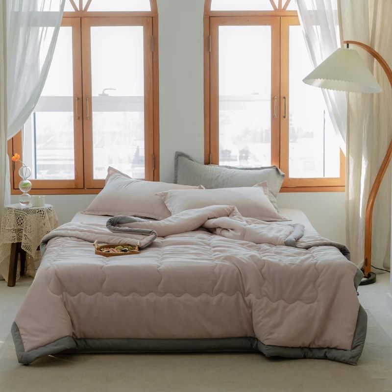 Lightweight Japanese Style Summer Quilt With Washable Cotton Polyester Blend For Skin Friendly Comf 12