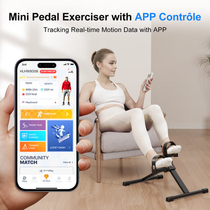 Under Desk Bike Pedal Mini Exercise Bike With Electronic Display For Indoor Leg And Arm Recovery Fo 4