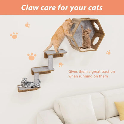 Self-Adhesive Cat Scratching Mat Trimmable Carpet, Furniture Protector Pad for Sofa, Couch, Wall, Anti-Scratch Cat Post