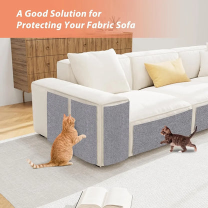 Self-Adhesive Cat Scratching Mat Trimmable Carpet, Furniture Protector Pad for Sofa, Couch, Wall, Anti-Scratch Cat Post