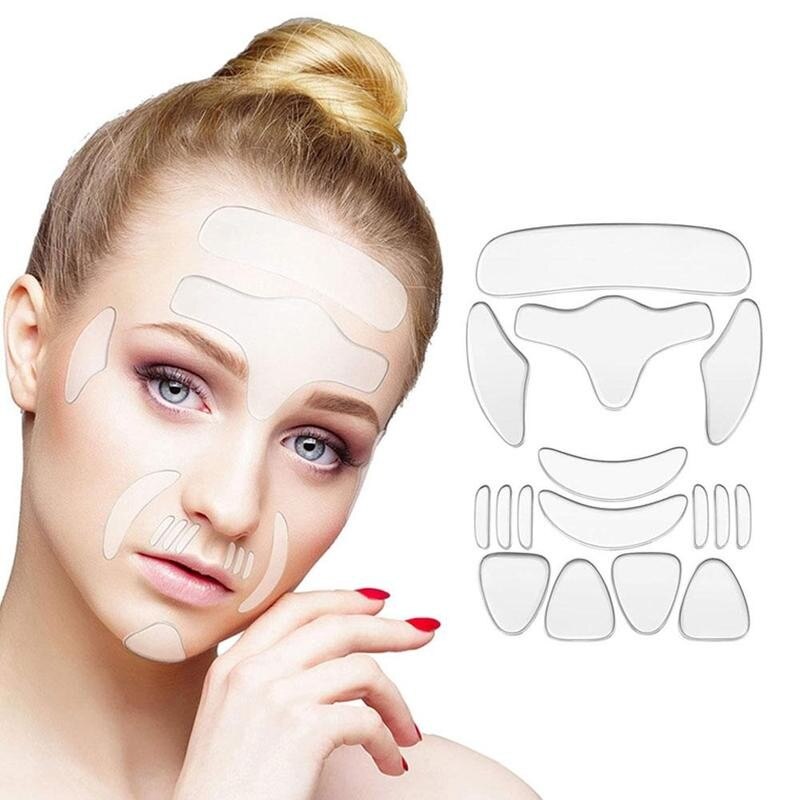 Anti Wrinkle Sticker Silicone Reusable Face Forehead Neck Skin Care Lifting Patch Anti Aging Faci Facial Firming Pad