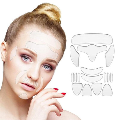 Anti Wrinkle Sticker Silicone Reusable Face Forehead Neck Skin Care Lifting Patch Anti Aging Faci Facial Firming Pad