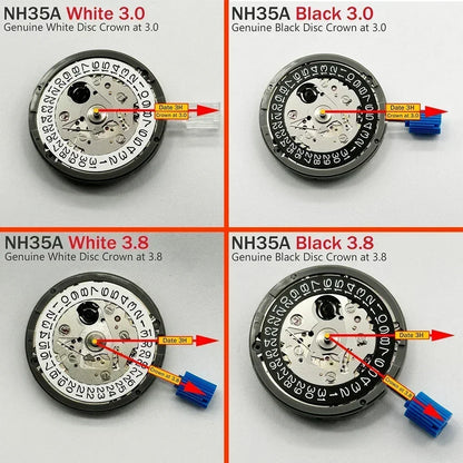 Automatic Movement Jewels Self-Winding High Accuracy Premium Replacement for Dial Mods At Date position