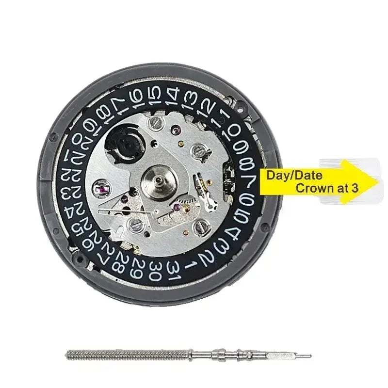 Automatic Movement Jewels Self-Winding High Accuracy Premium Replacement for Dial Mods At Date position