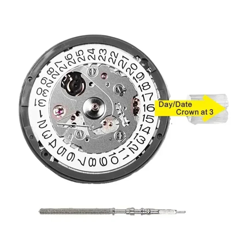 Automatic Movement Jewels Self-Winding High Accuracy Premium Replacement for Dial Mods At Date position