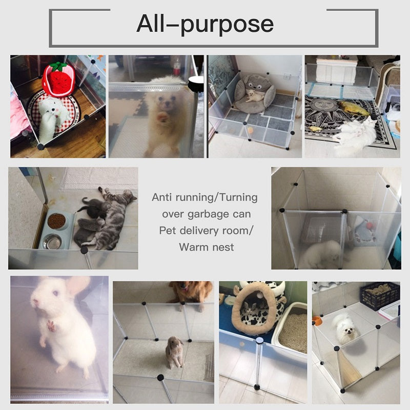 Freely Combined Small Pet Playpen Fence Foldable DIY Dog Cat Cage Yard Enclosure For Kitten Rabbit  1