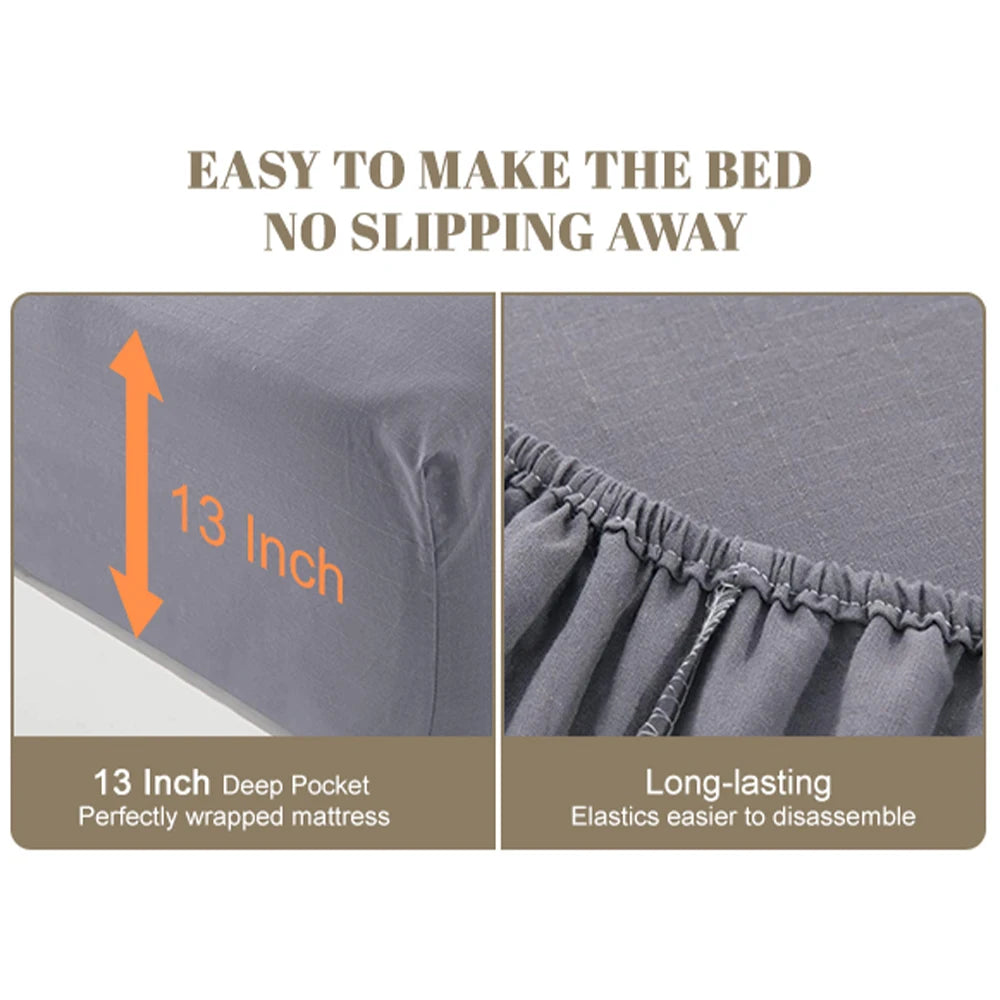 Astarexin Earthing Fitted Sheet, Organic Cotton Grounding Bed Sheet with Conductive Silver Fiber for Nature Wellness