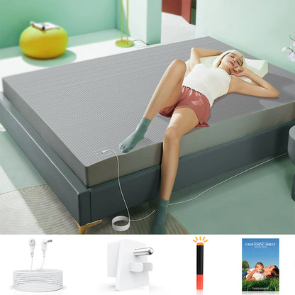 Astarexin Earthing Fitted Sheet, Organic Cotton Grounding Bed Sheet with Conductive Silver Fiber for Nature Wellness