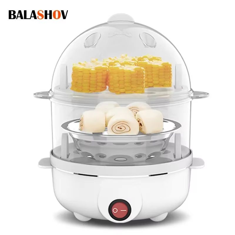 EggEase Double-Layer Electric Egg Cooker & Steamer