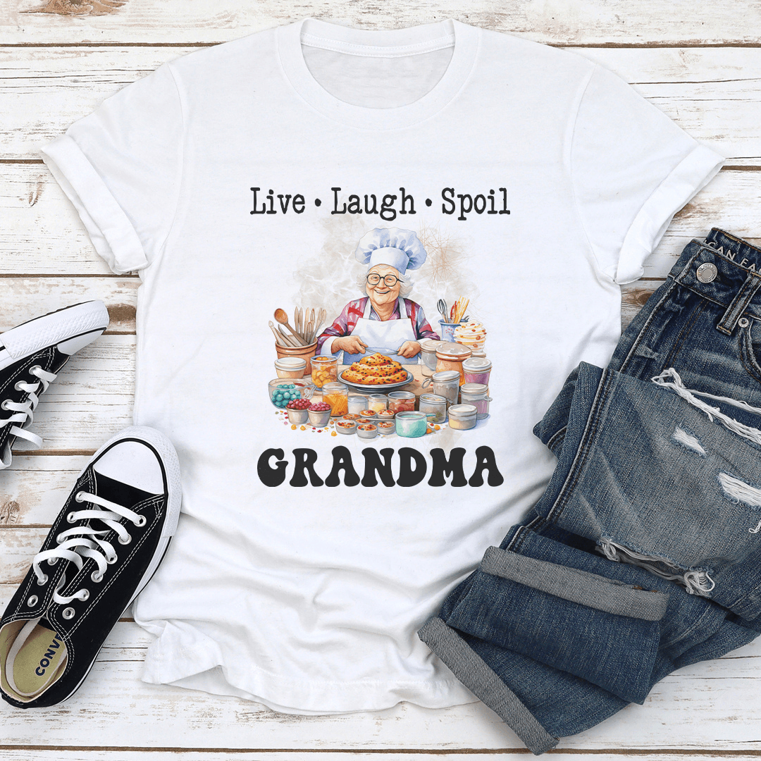 Live Laugh Spoil Grandma Tee 1