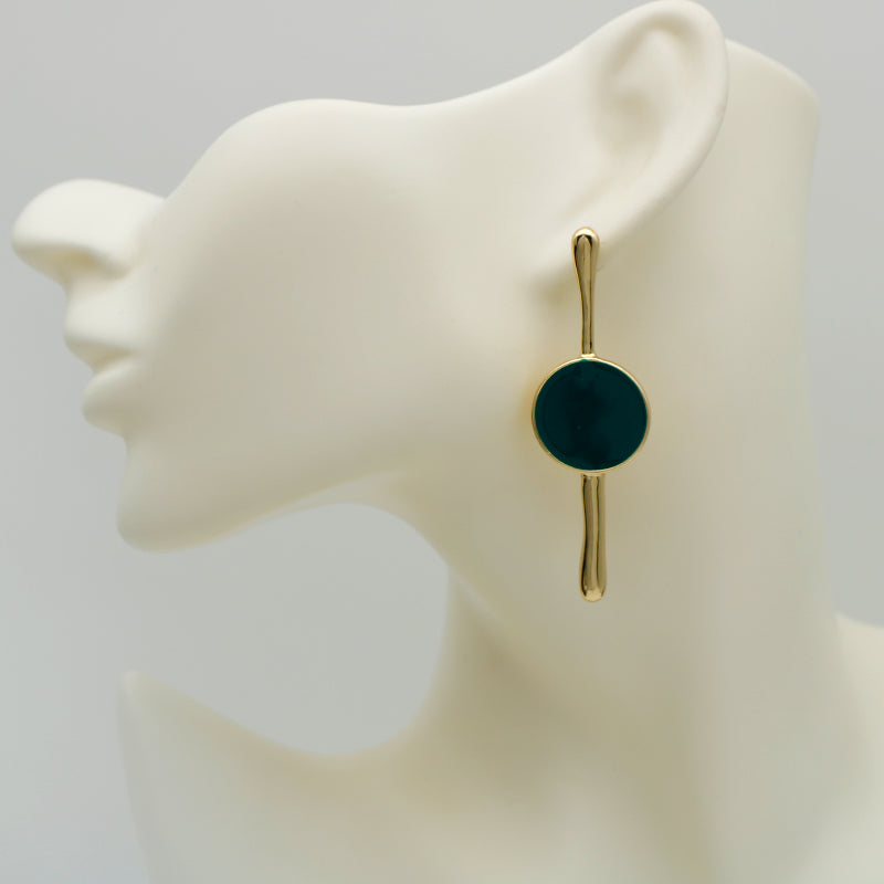 Asymmetric Metal Post Earrings For Women Enamel Fashion Jewelry Trendy Design New Styles