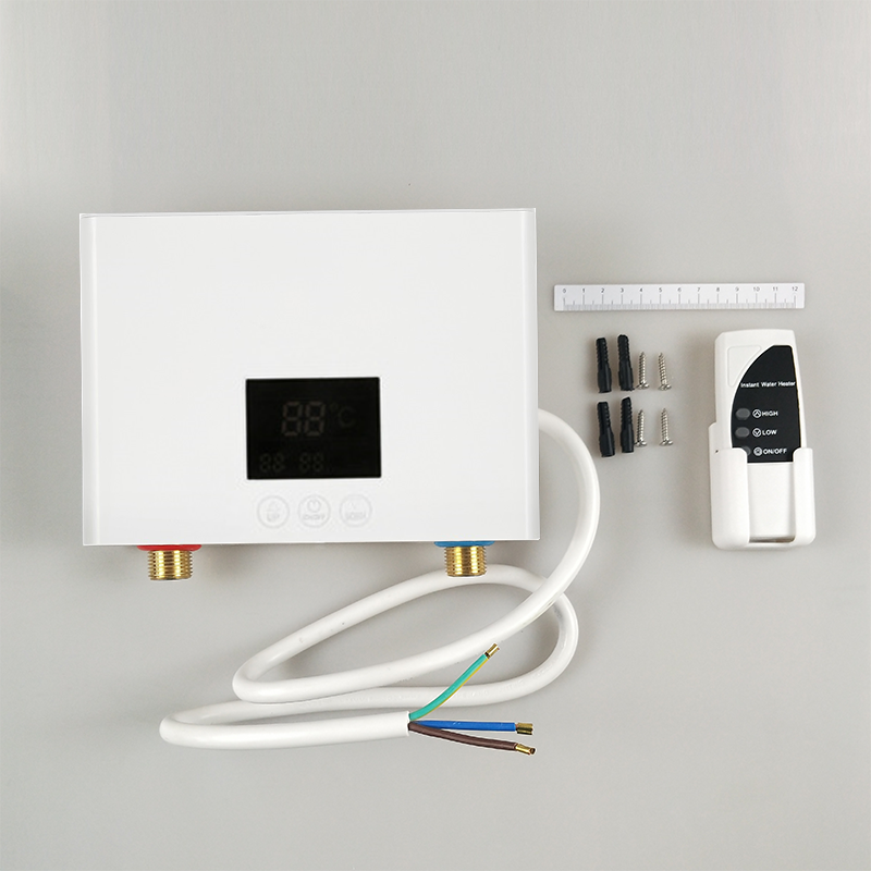 Instant Water Heater, Wall-Mounted Electric Heater for Bathroom Shower & Kitchen Fast Hot Water