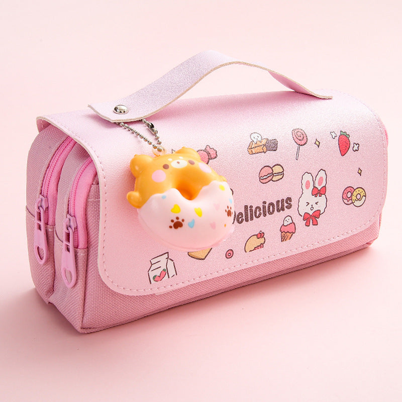 3D Kawaii Pencil Case Girls Waterproof Decompression Pen Pouch, Aesthetic School Organizer Box, Back to School Gift