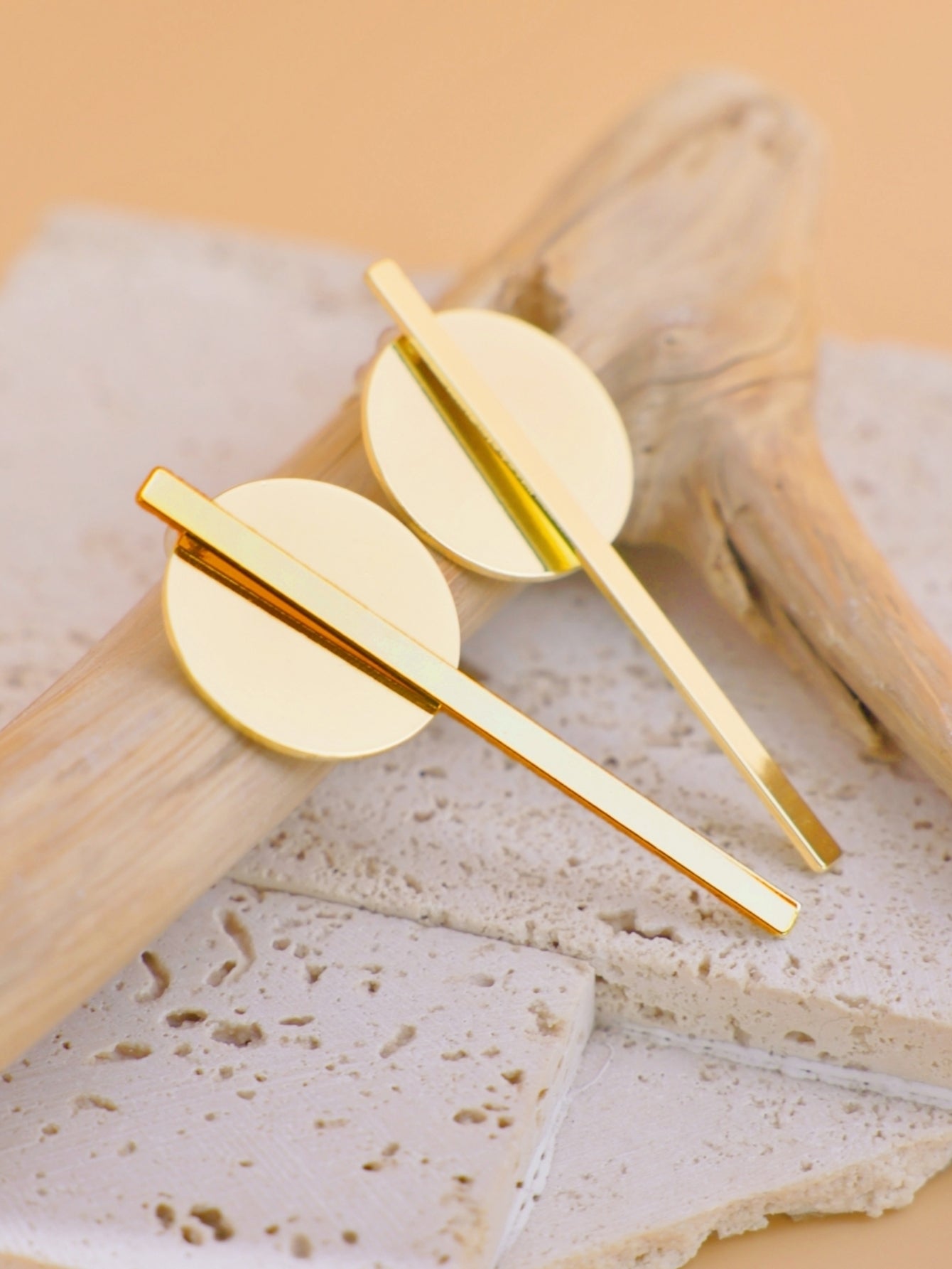Personalized Round Strip Earrings Set, European & American Style Hoop & Stud Pair, Trendy Womens Jewelry
