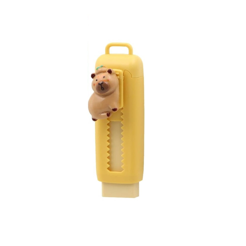 Capybara Erasers Set Cartoon Design Retractable Eraser For Drawing Exams Kids Students Back To Scho 7