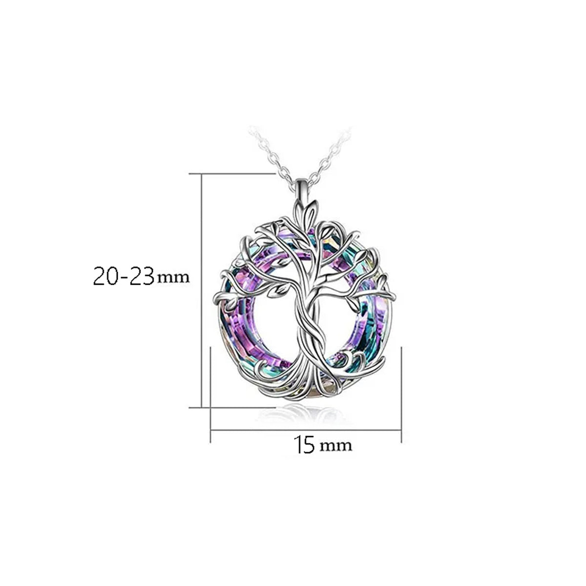 Exquisite Celtic Family Tree Necklace Circle Crystal Tree Of Life Jewelry Meaningful Gift For Women 5