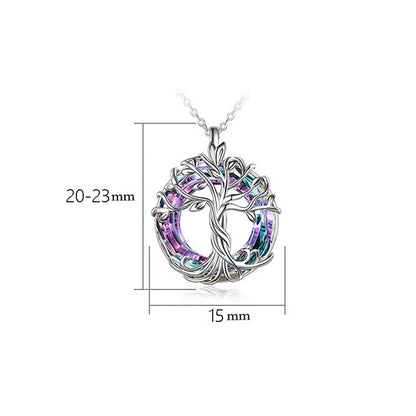 Exquisite Celtic Family Tree Necklace Circle Crystal Tree Of Life Jewelry Meaningful Gift For Women 5